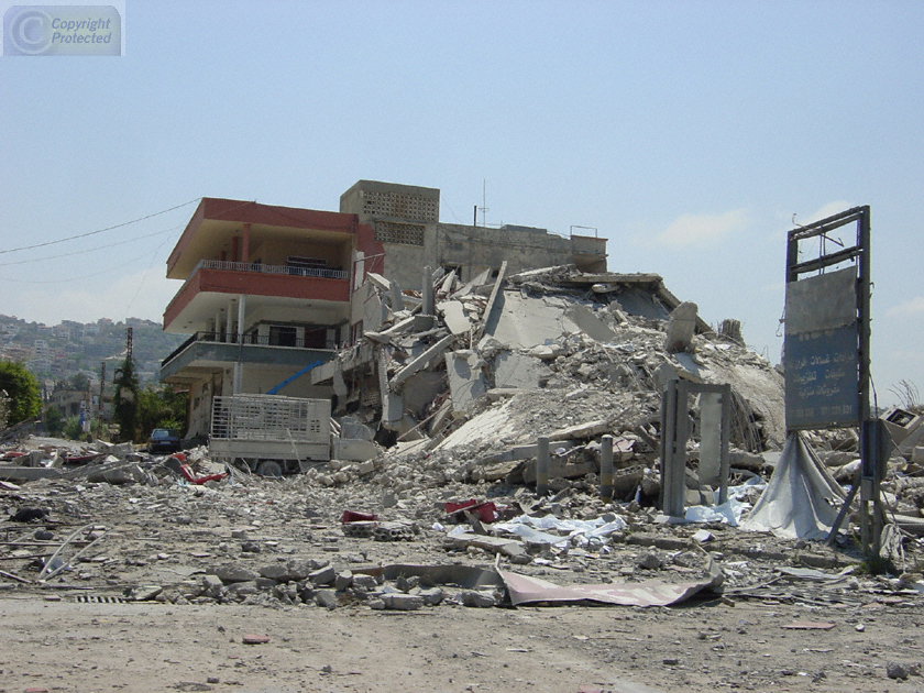 Bombed Hizbollah Home